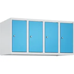 C+P Aufsatzschrank, 7035/5012 500x1000x500mm Verschluss Zylinderschloss 4 Abteile