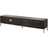 Massivmoebel24 Diamond TV-Board 220x45x50 cm Grau/Massivholz