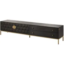 Massivmoebel24 Diamond TV-Board 220x45x50 cm Grau/Massivholz