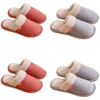 Teceyfeet Gästehausschuhe für Damen Herren,4 Paare Hausschuhe Damen Winter Warme Flauschige Plüsch Waschbare Gästepantoffeln Pantoffeln Slippers für Gäste - 38/45 EU