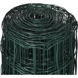 vidaXL Maschendrahtzaun 10 x 0,8 m grün