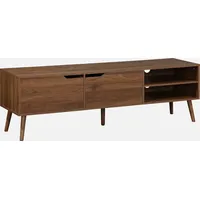 sweeek - TV-Möbel mit Nussbaumdekor, 2 Türen, 160 cm - Nussbaumfarben