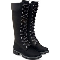 Timberland Schnürstiefel TIMBERLAND "Women's Premium 14in WP B" Gr. 39, schwarz (black, nubuck) Schuhe Schnürstiefeletten