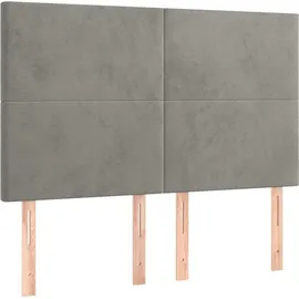 vidaXL Boxspringbett 140 x 200 cm Hellgrau