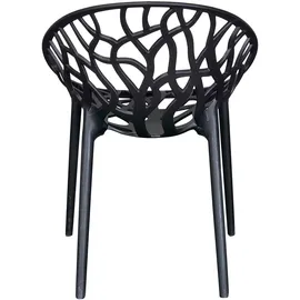 LC Garden VOMO Stapelstuhl 60,5 x 58 x 79 cm schwarz
