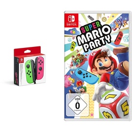 Nintendo Joy-Con 2er-Set Neon-Grün/Neon-Pink & Super Mario Party - [Nintendo Switch]