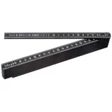 Metrica Glasfaser-Massstab 2 m Schwarz