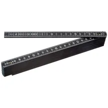Metrica Glasfaser-Massstab 2 m Schwarz