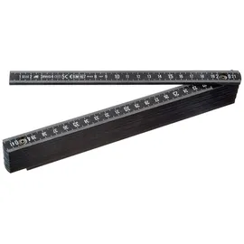Metrica Glasfaser-Massstab 2 m Schwarz