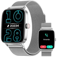 Smartwatch Damen Herren, 1.85" Smart Watch mit Telefonfunktion, Fitnessuhr mit Pulsuhr Schlafmonitor SpO2, 110 Sportmodi Fitness Tracker,IP68 Wasserdicht Schrittzähler Sportuhr für Samsung/iOS/Android