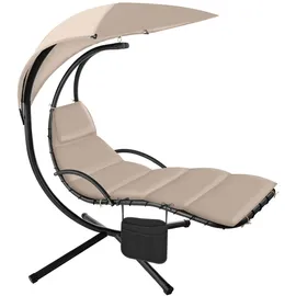 Tectake tectake® Hängeliege, Elaria mit Sonnendach und Seitentasche
