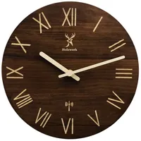 Holzwerk Funkwanduhr 40,0 LAUENAU braun