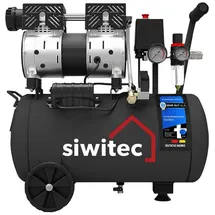 siwitec Flüsterkompressor SK-750 750W, 24L Tank, 57dB, schwarz