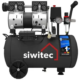 siwitec Flüsterkompressor SK-750 750W, 24L Tank, 57dB, schwarz