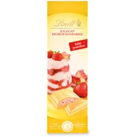 Lindt Schokolade Joghurt Erdbeer-Rhabarber | 100 g Tafel | Weiße Schokolade mit erfrischender Joghurt-Erdbeer-Rhabarber-Crème | Kühl genießen | Schokoladentafel | Schokoladengeschenk