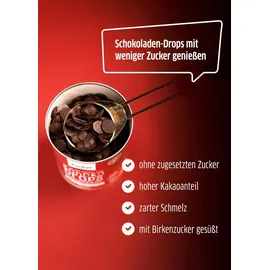 Xucker Vegane Schokodrops Zartbitterschokolade 750 g