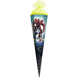 ROTH Geschenk-Schultüte Dynamic Robot 50 cm klein - 6-eckig Tüllverschluss