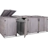 MCW Mülltonnenverkleidung H74 316 x 126 x 98 cm grau