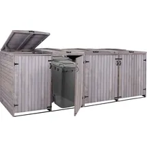 MCW Mülltonnenverkleidung H74 316 x 126 x 98 cm grau