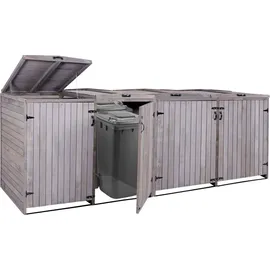 MCW Mülltonnenverkleidung H74 316 x 126 x 98 cm grau