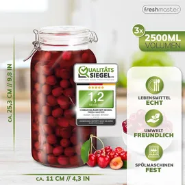 Fresh Master Einmachglas 2500 ml 3 St.