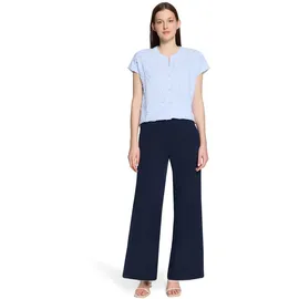 Betty & Co Hemdbluse mit Stickerei Blau/Weiß 42