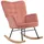 Homcom Schaukelstuhl mit Kordoptik Polyester 98 x 101 x 71 cm Rosa