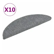vidaXL Selbstklebende Treppenmatten 10 Stk. Hellgrau 56x17x3 cm