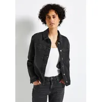 STREET ONE Damen A212635 Jeansjacke mit Brusttaschen, Black Washed,