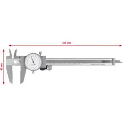 KS Tools Uhren-Messschieber, Messgenauigkeit +/-0,02