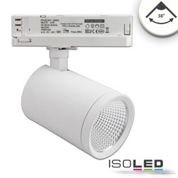ISOLED LED 3-Phasen Schienenstrahler, 35W 4000K 3500lm 38°, CRI90, drehbar, neigbar, Weiß matt ISO-115130