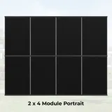 SL Rack Energywall FASSADENSYSTEM einlagig - 2 x 4 Module Portrait