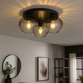 Nowa Deckenlampe 3 flammig rund schwarz