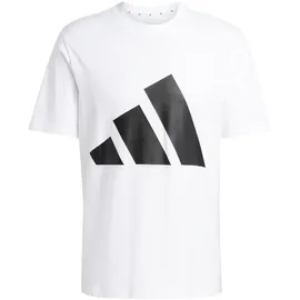 adidas Essentials Big Logo Kurzarm-T-Shirt White / Black M