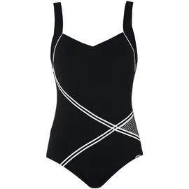 SUNFLAIR Damen Schalen Einteiler 72083, Gestreift, Gr. 46B, Schwarz (schwarz 5) - 46B (Herstellergröße: 46B)