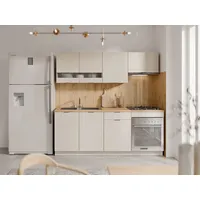 vente-unique Küchenzeile 200 cm Beige