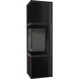 Kaminofen aus Stahl KRATKI TORA/M 8 kW Ø 150 Schwarzes Glaspaneel schwarz Verkleidung - Schwarz