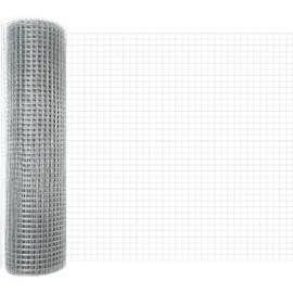vidaXL Geschweißter Drahtzaun 0,5 x 50 m Silber/Stahl
