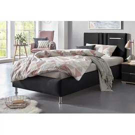Westfalia Schlafkomfort Elba 120 x 200 cm Bonnell-Federkernmatratze | H3 | mit LED-Beleuchtung Microfaser schwarz