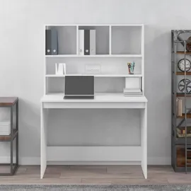 vidaXL Schreibtisch mit Regal Weiß 102x45x148 cm Holzwerkstoff