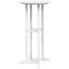 vidaXL Bar Tisch Weiß 55x55x107 cm HDPE