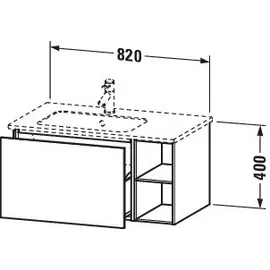 Duravit L-Cube Waschtischunterschrank, 1 Auszug, LC619108080,