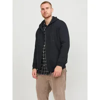 Jack & Jones PlusSize JACK&JONES PLUS Herren, Jjebradley Sweat Zip Hood Noos Pls Sweatshirt-Jacke, Black, 4XL, Größen