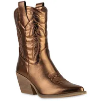 VAN HILL Cowboystiefel in Bronze