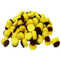 fruchtgummi-außergewöhnlich Fruchtgummi Jelly Caramel Pudding Törtchen gelb braun Halal 300g