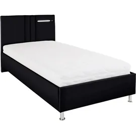 Westfalia Schlafkomfort Elba 100 x 200 cm Kaltschaummatratze | H2 | mit LED-Beleuchtung Microfaser schwarz