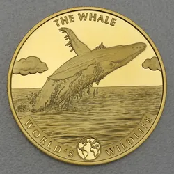 Goldmünze 1oz Wal 2020 World's Wildlife (Kongo)