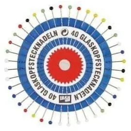 Prym 029139 Glaskopfnadeln ST 0,60 x 30 mm bunt