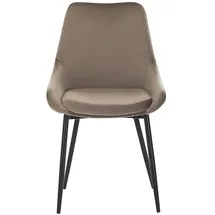 vente-unique Esszimmerstuhl Masurie Samt Taupe
