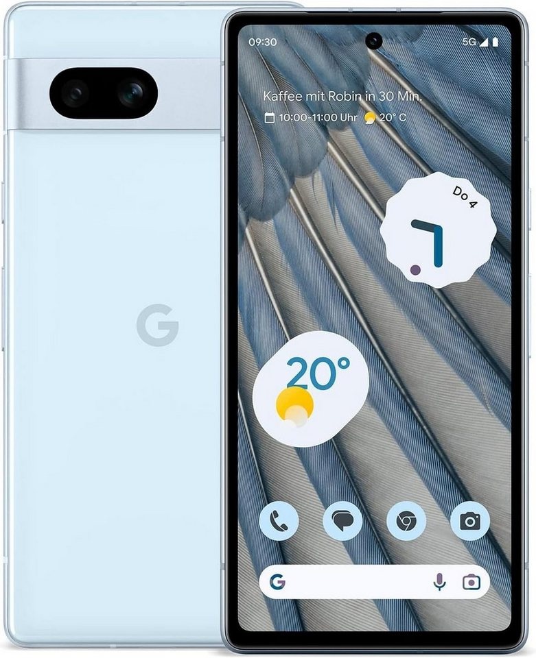 Google Pixel 7a - Dual Sim - 5G - ohne Simlock - Android Smartphone (15,20 cm/6.1 Zoll, 128 GB Speicherplatz, 64 MP Kamera, Dual Kamera Handy) blau